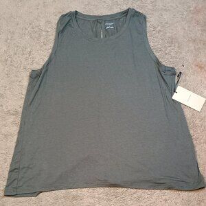 Halogen/Tank Top/Womens L/Olive Green Back Keyhole Sleeveless Blouse NWT Chic